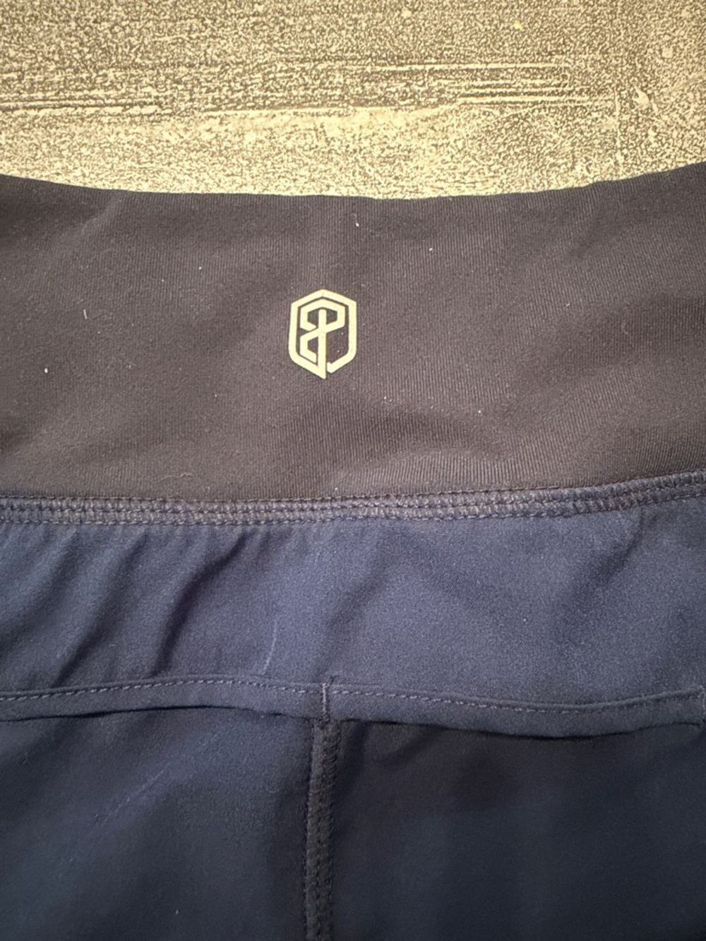 Born Primitive Women’s Navy Blue Active Shorts with Contrast Waistband - Picture 2 of 3